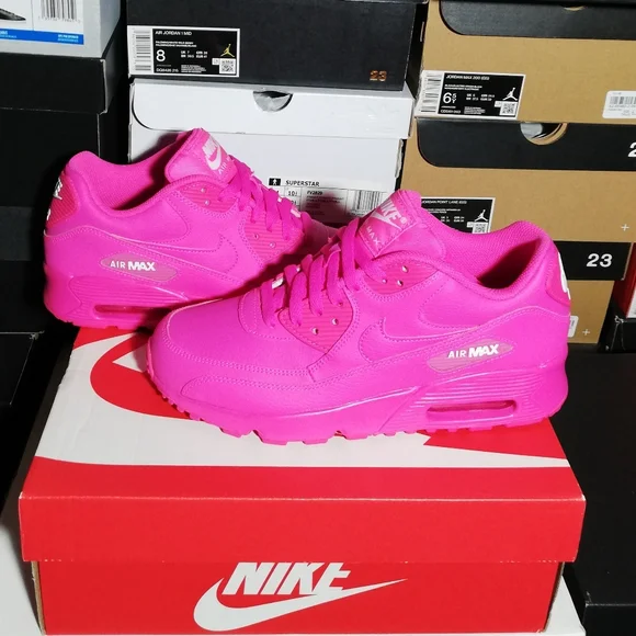 NIKE AIR MAX 90S PREMIUM PINK/FUCHSIA WOMEN'S US SIZE 6.5 NEW IN BOX - Picture 3 of 15